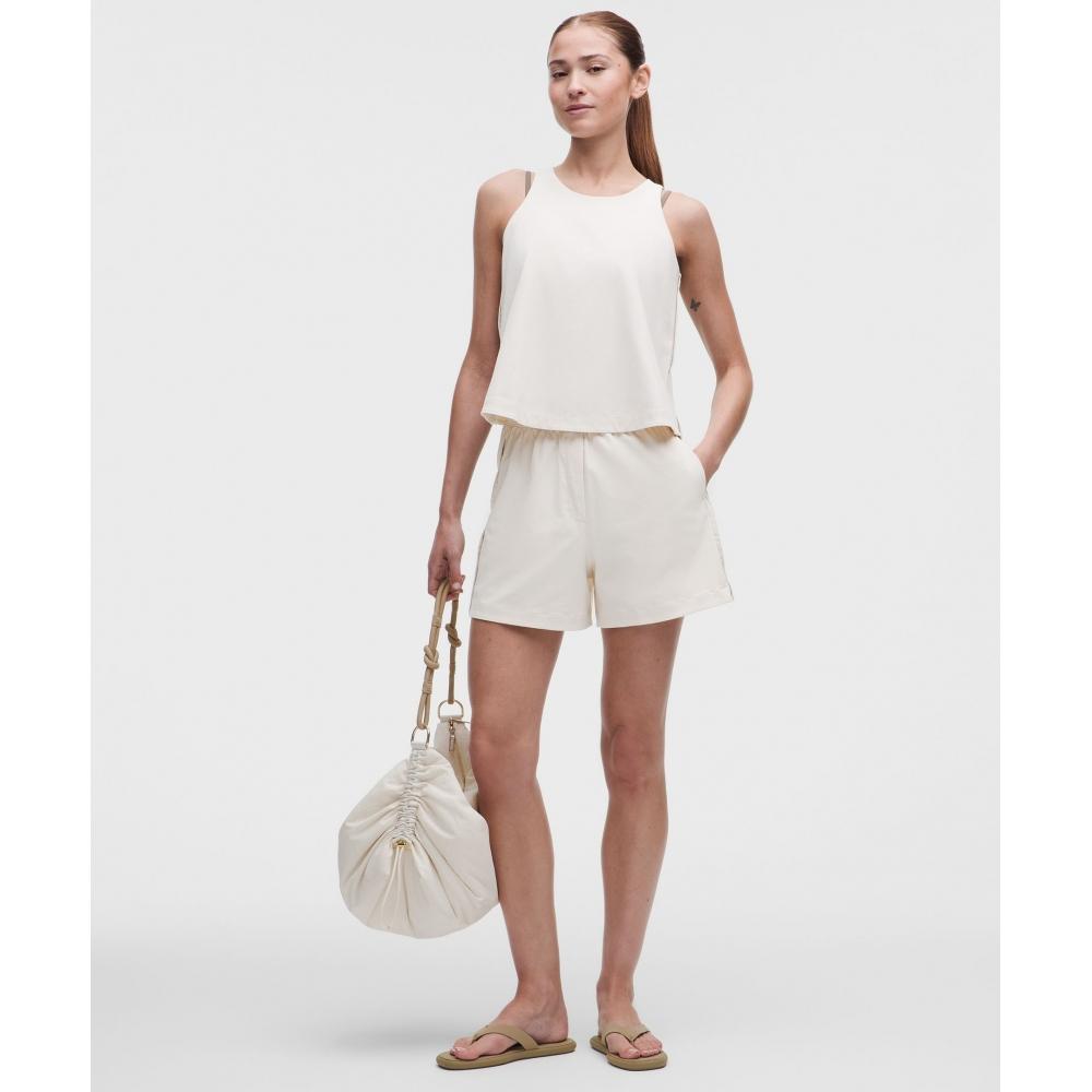 Lullulemon Stretch Woven High-Rise Shorts 4-Inch White
