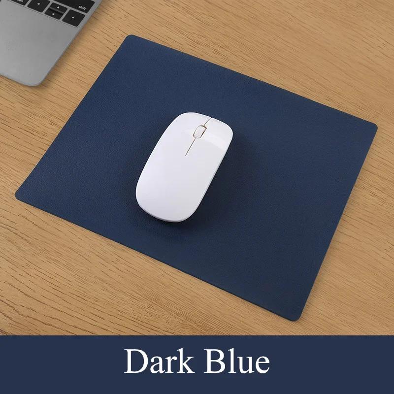 New PU Leather Mouse Pad Waterproof Cute Desk Pad Solid Colour Simple Stationery Desktop Computer Accessories Office Supplies