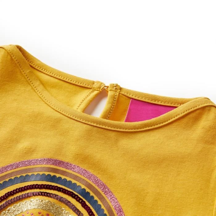 T-shirt enfants à manches longues imprimé arc-en-ciel 2 couleurs et 5 dimensions disponibles
