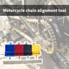 Schnelles und genaues Positionierungswerkzeug für die Ausrichtung der Motorradkette. Geeignet für Fahrer, Biker, Mechaniker. Tragbar. Rostbeständig