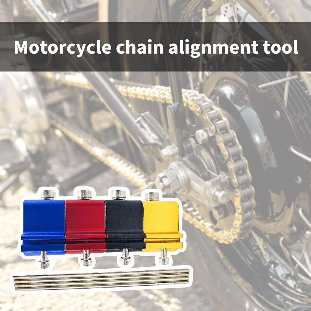 Schnelles und genaues Positionierungswerkzeug für die Ausrichtung der Motorradkette. Geeignet für Fahrer, Biker, Mechaniker. Tragbar. Rostbeständig