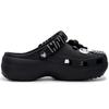 Crocs Classic Platform Clog Winding Figure Cloud Casual Versatile Hole Shoes Women's Black