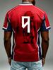 Tricou Fotbal Norvegia 2026 Numărul 9 Haaland, Design Cruce Steag Norvegian Roșu Bleumarin Alb, Respirabil Confortabil