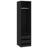 Garde-Robe - VIDAXL - Armoire de Rangement - 2 Tiroirs - Bois d'Ingénierie - Noir