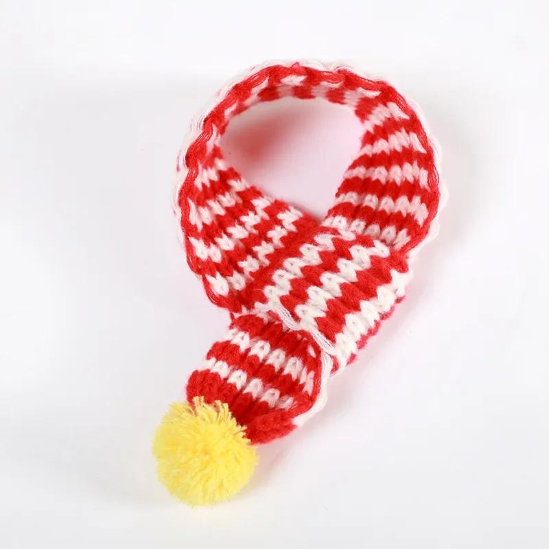 Warm Christmas Atmosphere Pet Scarf for Dogs And Cats Soft Comfortable Neck Accessory for Autumn Winter Daily Use