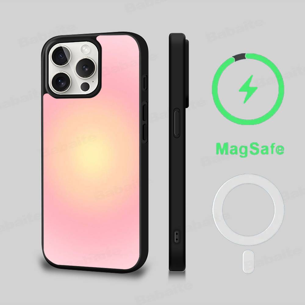 INS Colored Halo Minimalist Style Phone Case Magesafe Magnetic Wireless Charge Case For IPhone 16 11 12 13 14 15 Pro