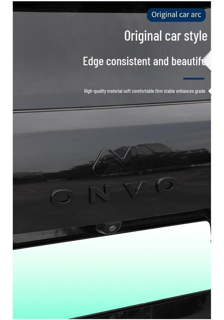 Compatible Black Letter Car Logo Modification for Nio L90 – Hood and Tail Emblem Sticker
