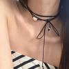 [Hand Made/925silver] Long String Bean Necklace (2color)