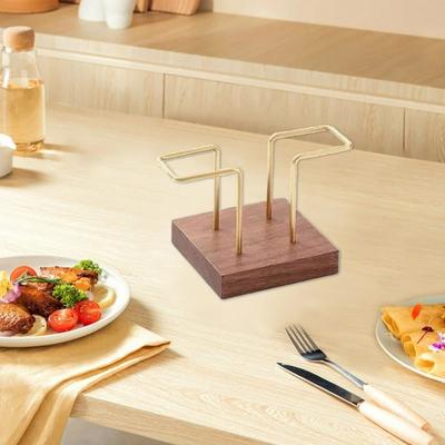 Premium Solid Multifunction Tissue and Napkin Holder Rack with Brass Toothpick Box Vertical Creative Design for Dining Table