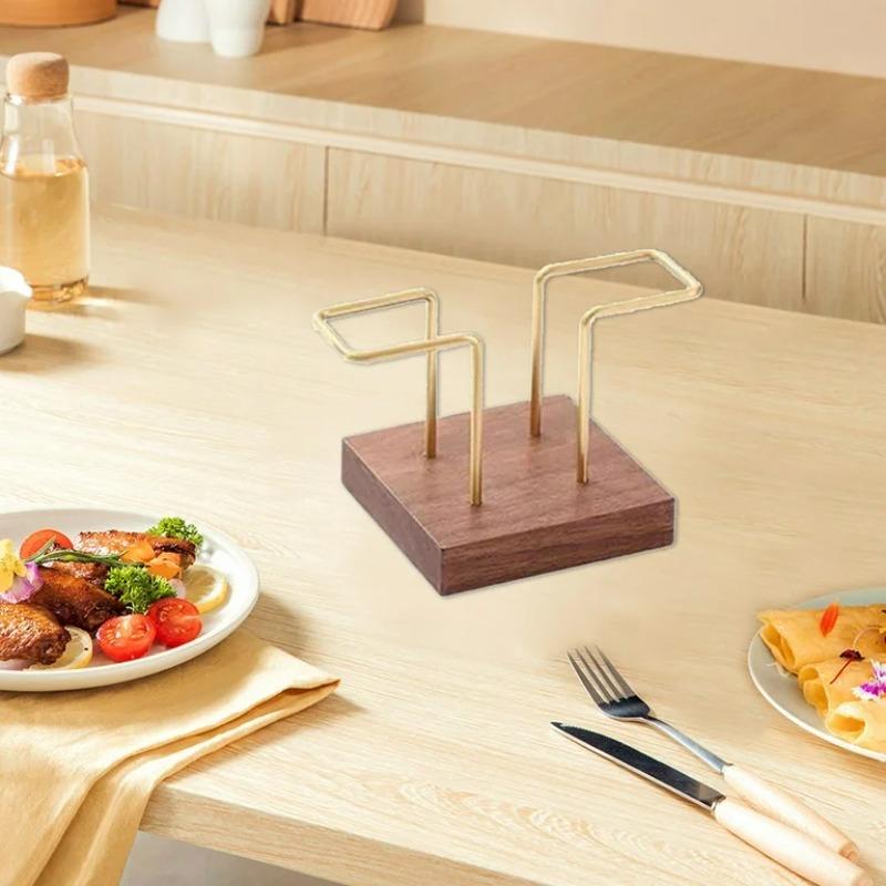 Premium Solid Multifunction Tissue and Napkin Holder Rack with Brass Toothpick Box Vertical Creative Design for Dining Table