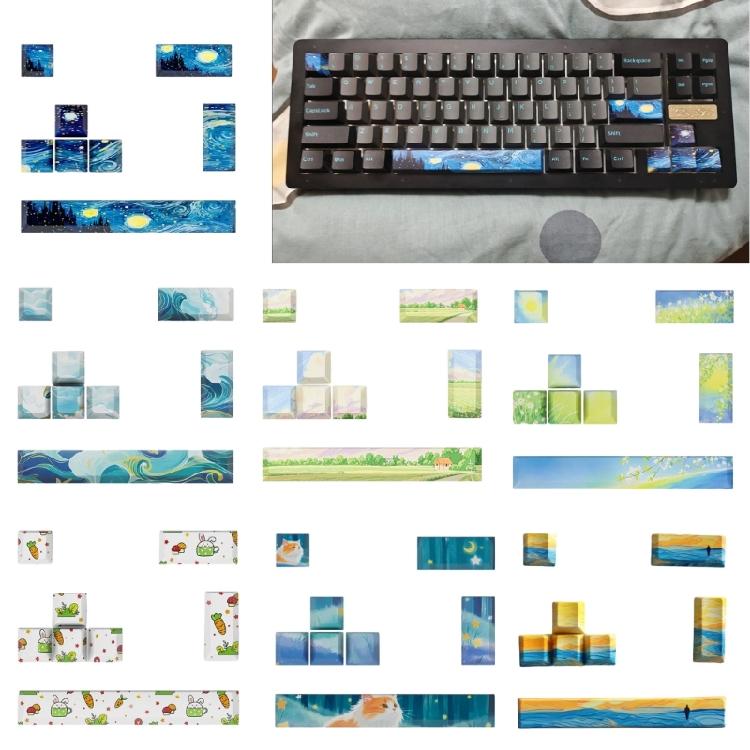 8Klawiszowe Spersonalizowane Klawiatury Mechaniczne Nakładki na Klawisze ESC Enter Spacja 6.25u PBT Oryginalny Profil Nowatorska Pokrywa Klawiszy Klawiatury DIY