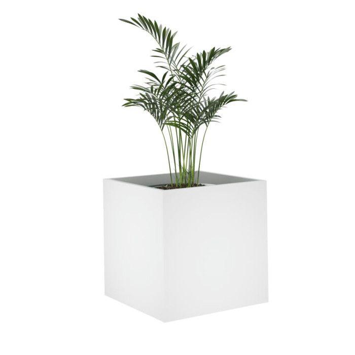 808792 vidaXL Jardinière Blanc 40x40x40 cm Bois d'Ingénierie