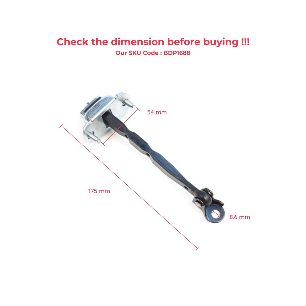 EDP1688 Rear Door Hinge Brake Stop Check Assy Limiter Strap for Subaru Forester MK5 SK 2019-2025 62124SJ000