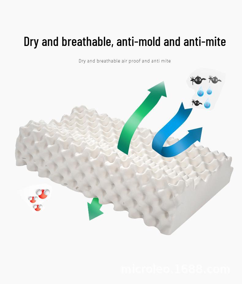 Nackenstützkissen aus Naturlatex mit Silikon-Wolfszahn-Design