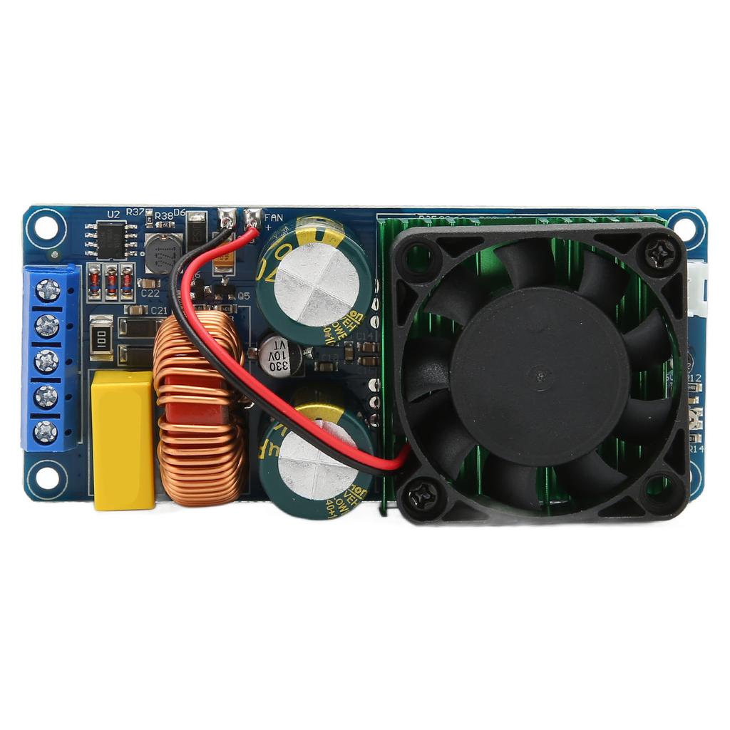 Mono-Kanal-Verstärkerplatine Hohe Leistung 500W Effiziente HiFi-Leistungsverstärkerplatine mit Lüfter für 10-18 Zoll 4-8 Ohm Lautsprecher
