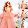 Europeisk Mote Rosa Blontekjoler Dukke Kjoler Klær Dress for 1/6 BJD 30cm Supermodell Dukker