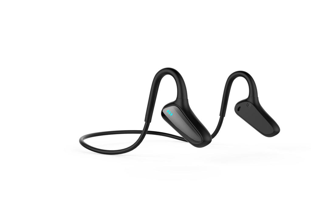 M-D8 Bluetooth Bone Conduction Earphones - Non-In-Ear, Head-Worn, True Stereo for Business and Sports.
