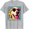 Koszulka Unisex z Zabawnym Graficznym Wzorem Golden Retrievera z Lat 70.