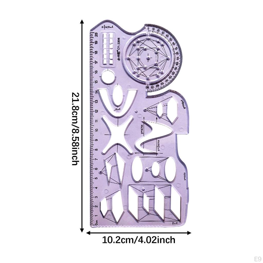 Geometryczne linijki narzędzie do rysowania i mierzenia szablon nauczanie matematyki do klasy