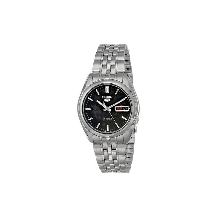 SEIKO Seiko5 Automatic Mechanical Movement Stainless Steel Strap Watch 37mm Men s Watches Black Dial SNK361K1 Black Dial