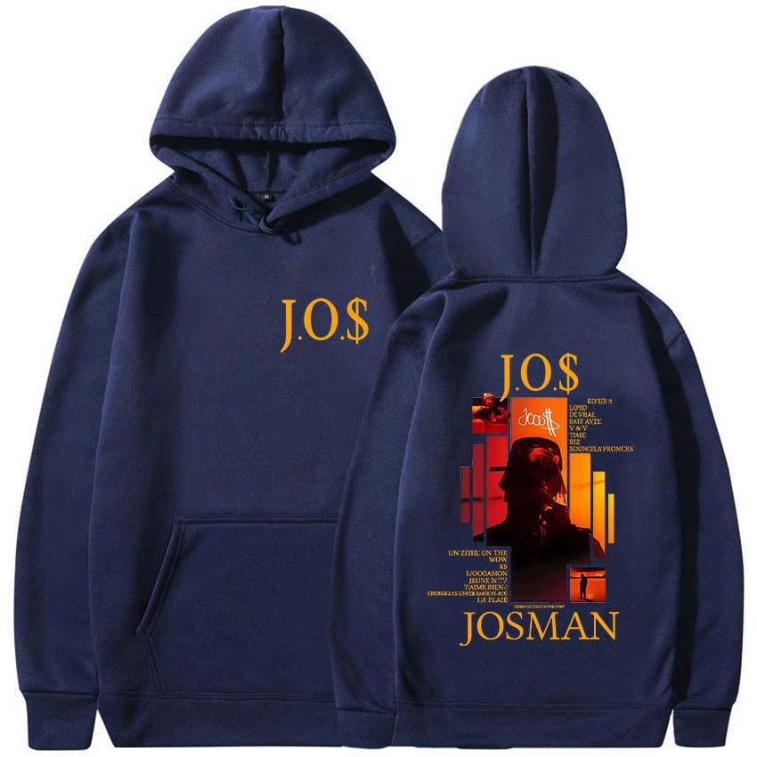 Rapper Josman J.O.$ Tour Album 2025 Graphic Hoodie Men's Fashion Retro Long Sleeve Sweatshirt Hip Hop Pullover Hooded Streetwear
