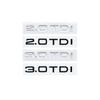 3D 1.9 2.0 2.5 3.0 4.0 TDI Car Trunk ABS Badge Emblem Rear Tailgate Fender Door Adhesive Badge For  Audi A4 A5 A6 A7 A8 Q3 Q5 Q7
