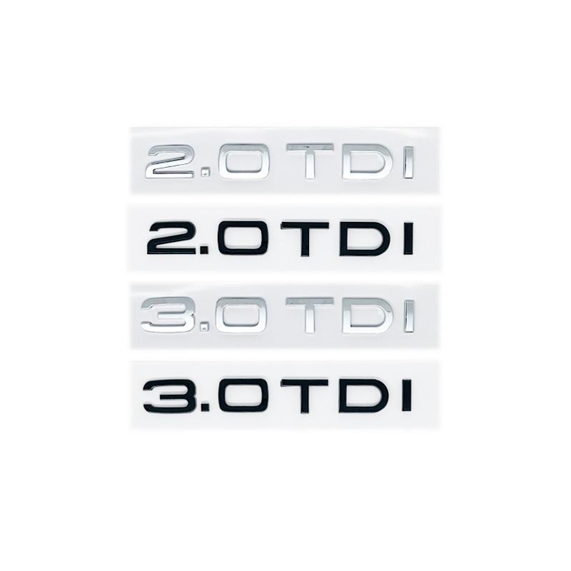 3D 1.9 2.0 2.5 3.0 4.0 TDI Car Trunk ABS Badge Emblem Rear Tailgate Fender Door Adhesive Badge For Audi A4 A5 A6 A7 A8 Q3 Q5 Q7