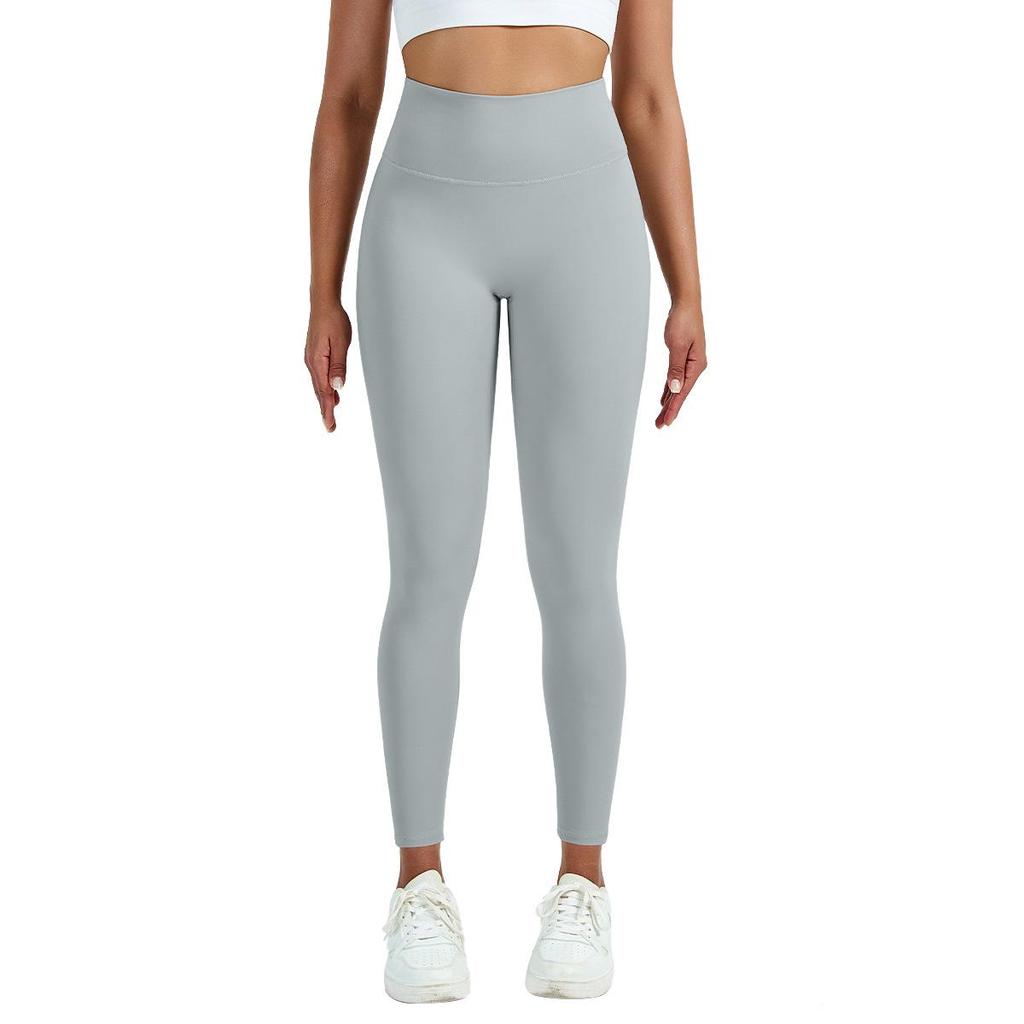 Dámské bezešvé legíny na jógu s vysokým pasem - Podzim/Zima, Broskvový push-up efekt, Vysoce elastické sportovní legíny.
