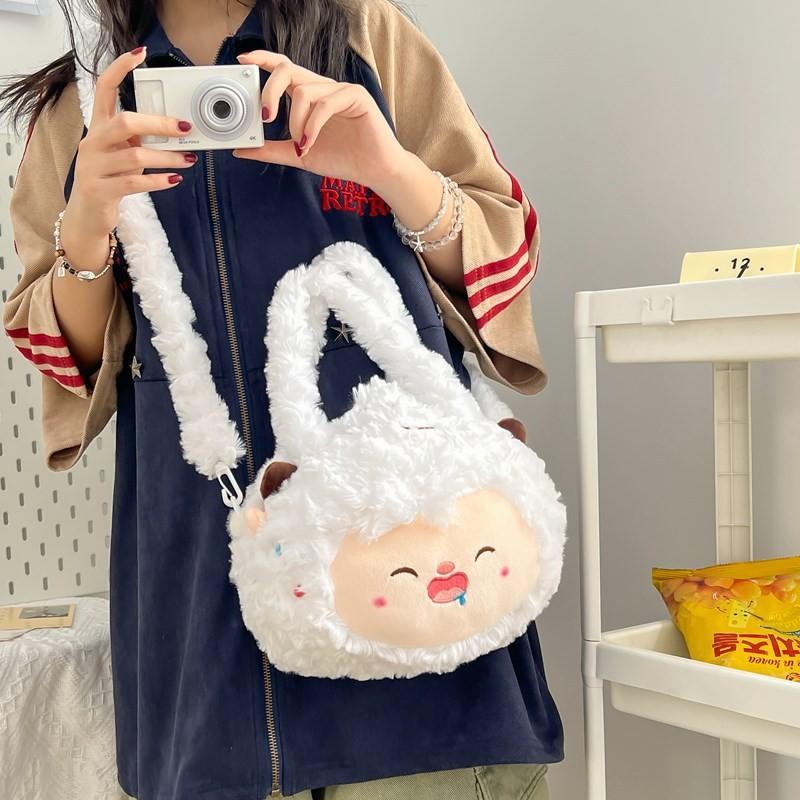 Pleasant Goat And Big Big Wolf Cute Cartoon Plush Bag Shoulder Bags Girls Teens