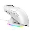 MAMBASNAKE X ATTACK SHARK X11 Gaming RGB Magnetic Charging Dual Bluetooth DPI PAW3311 HUANO Broadcom Ergonomic White Ultra-Lightweight Mouse, 60g,