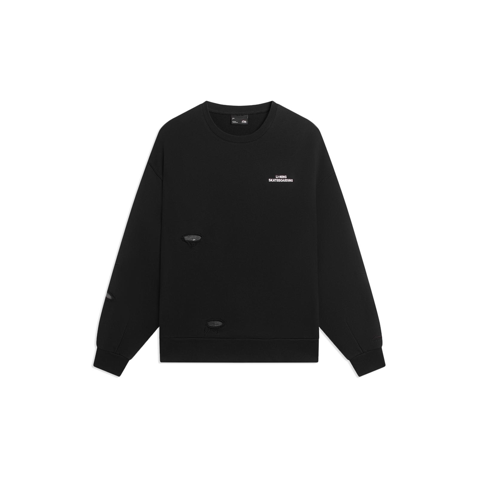 Li Ning Sweatshirts Men s Black Crew Neck Moderate Other AWDSB11-3 S