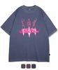 REBRENNER Oversized Pigment Skull Dance Short Sleeve T-Shirt
