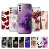 For Samsung Galaxy S21 Plus Case S21 ULTRA Heart-Butterfly Funda For Samsung S21 FE Case S 21 Protection Liquid Silicone Cover