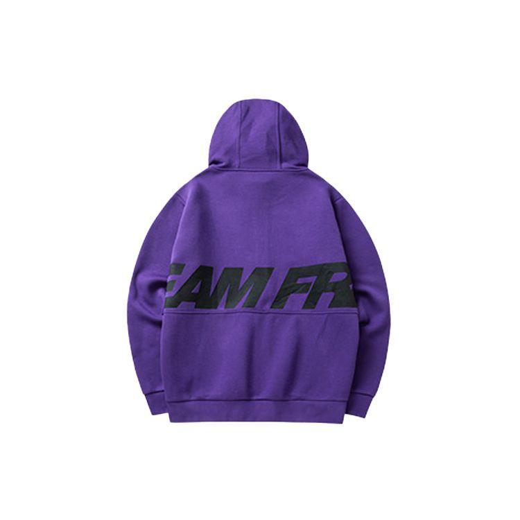 Anta Basketball Series Letter Print Knit Hooded Jacket Men Jackets Persian-Purple 152211708-4