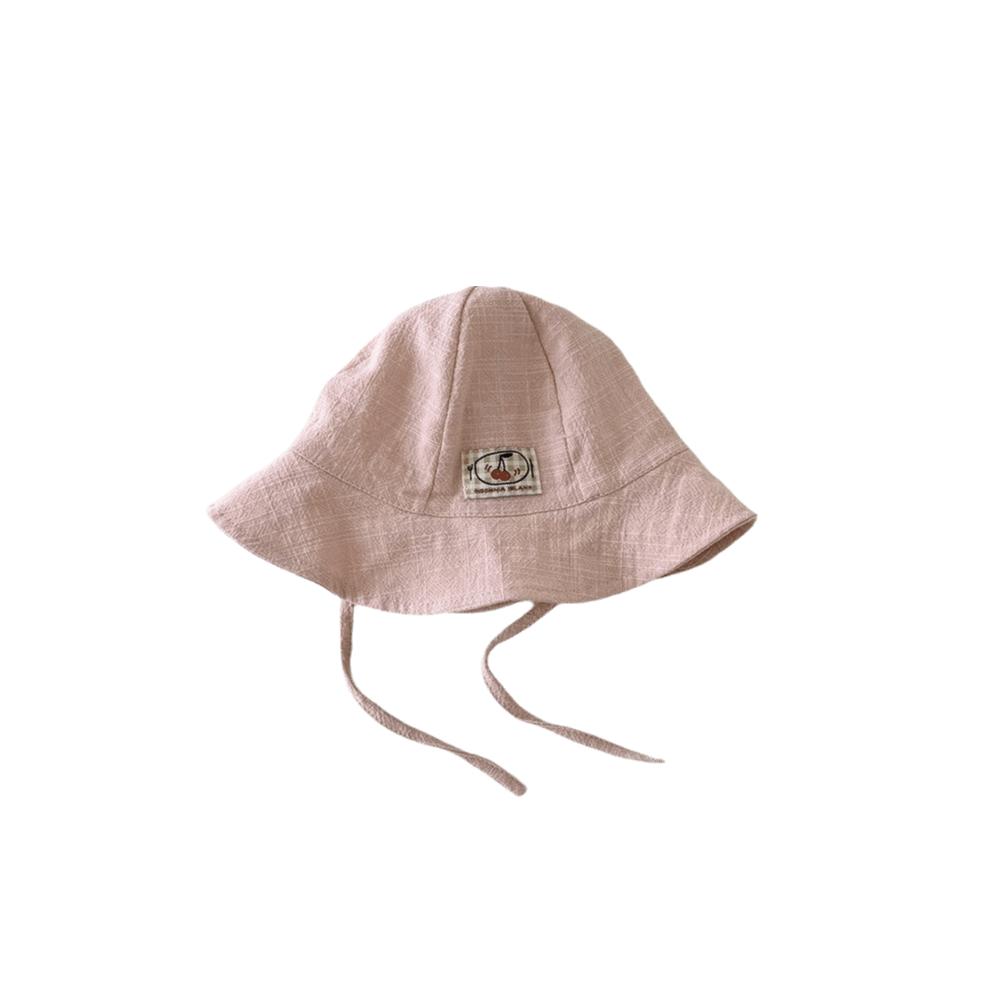 Solid Color Baby Sun Hat Soft Cotton-Linen Bucket Hat Cute Fisherman Cap Summer