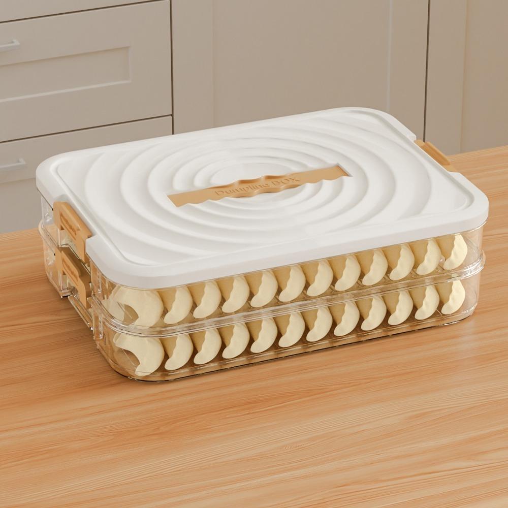 Plastic Dumpling Storage Box Sealed Multi-Layer Food Egg Frozen Box Large Capacity with Lid Food Storage Container Kitchen
