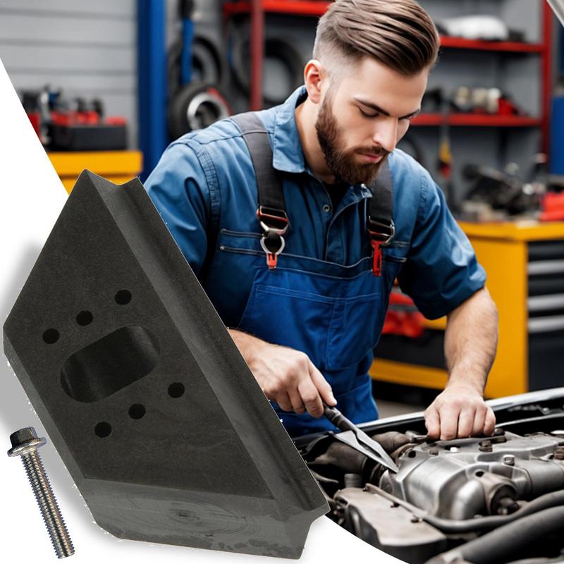 Batteriegrundhalter Batterie Niederhaltebügel Grundklemmenhalter Stoßdämpfende Basis mit Edelstahl Schraubensatz Bewegung reduzieren