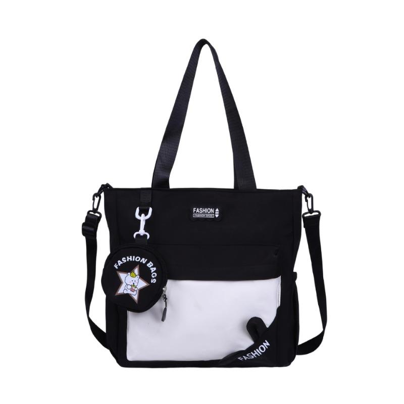 Middle school student tutoring bag, new large-capacity high-value style simple student stationery shoulder bag