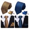 Men Tie Pocket Square Cufflink Set for Adult Office Business Office Formal Wear Accessory Gift for Boyfriends Husband