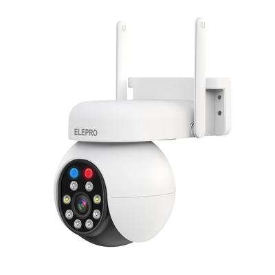 ELEPRO 5MP Outdoor Security Camera with PTZ360 Surveillance Resolution Than 1080P or Night Auto Smartphone Motion Push Audio and Light IP66 5dBi