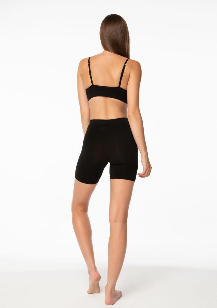 Bermudy damskie bambusowe przewiewne i elastyczne czarne Bamboo Bermuda Shorts Julimex