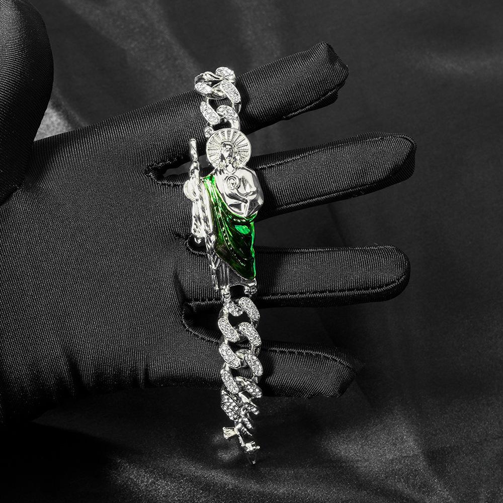 Hip Hop Hipster Diamond Bracelet Cuban Chain Full Diamond Chain Jewelry