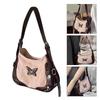 Fashionable Armpit Bag PU Leather Handbag with Butterfly Pattern Unique Shoulder Bag for Women and Girls