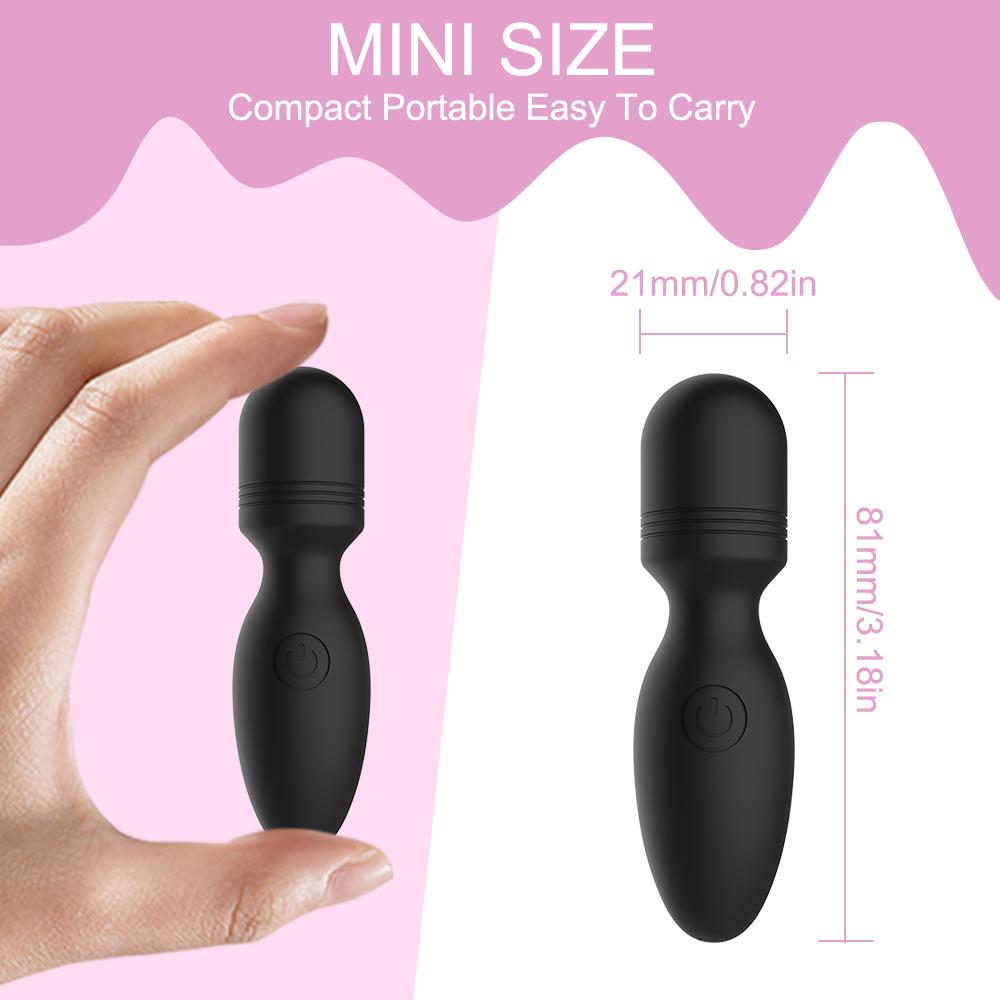 Mini AV Wand Massager Vibrator Sex Toy for Women Clit Stimulator Silicone Vibrators 10 Frequency Vibration Sex Toys Women