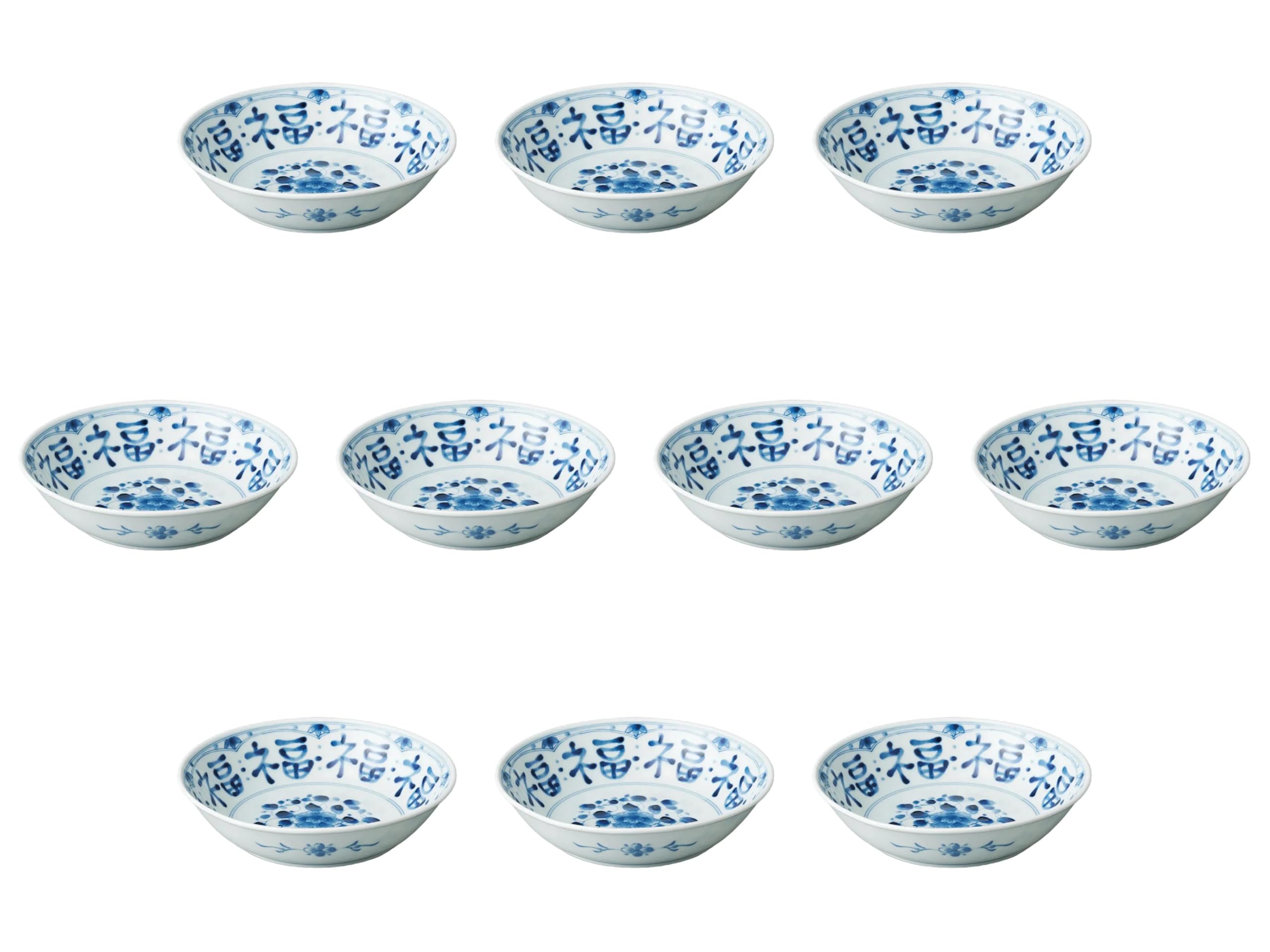 

Set of 10 Fukufuku Pasta Bowls x Noodle dish Setomonohonpo [21.3 5.2 cm]