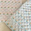 0.5m/1m Pure Cotton Korean Rabbit Print Quilted Cotton Fabric for Sewing Vests Pet Clothes Cotton Coats Handmade DIY Fabrics