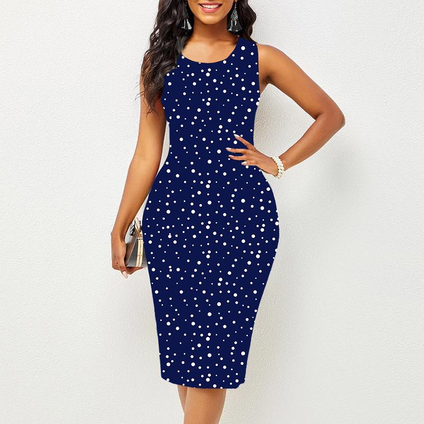 

Женское платье с бретельками, летнее, с принтом в виде круговых точек, облегающее, без рукавов, сексуальное, модное, верхняя одежда 8XL темно-синий