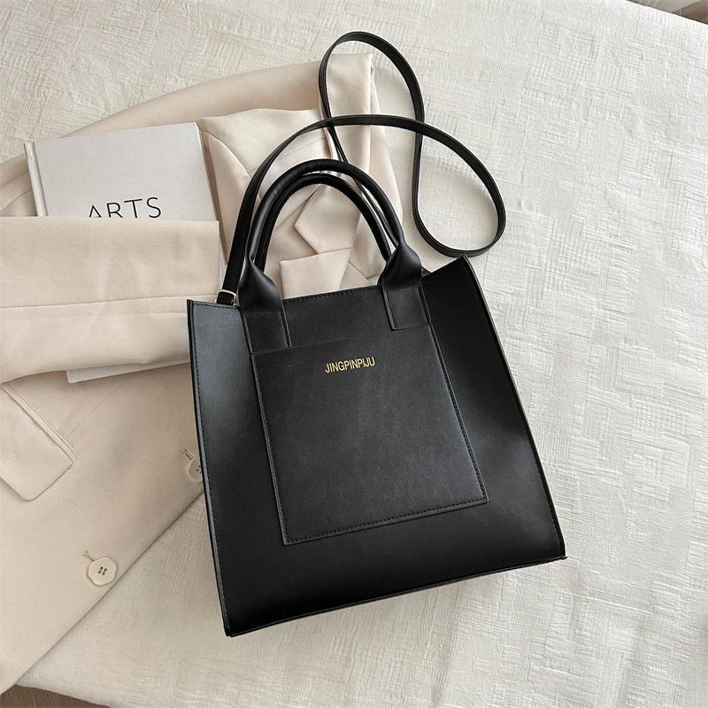 Stylish Large Capacity Casual 2024 New Simple Solid Color Tote Bag For Work And Everyday Use