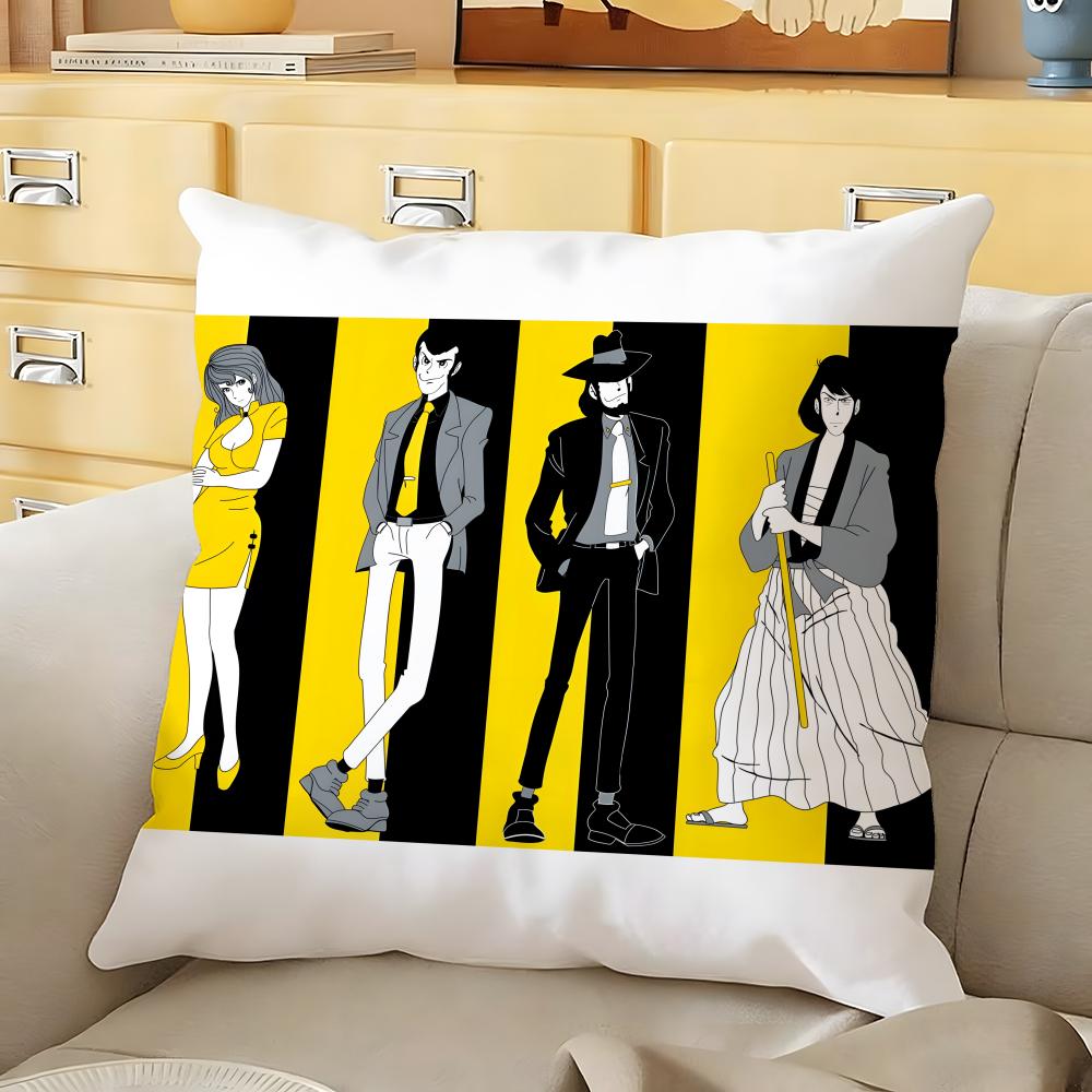 

Lupin the anime TThird Cushion Cover Soft Durable Reversible Pillow Cover Home Car MultiScene Daily Comfort Pillowcase 30X30cm