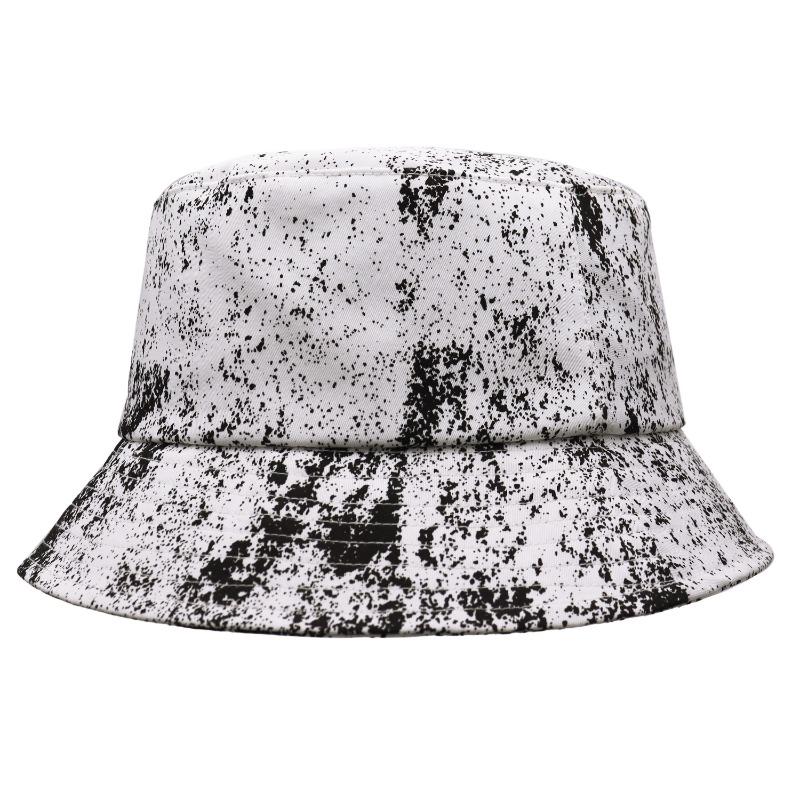 Versatile graffiti bucket hat spring and summer men's trendy bucket hat women's plain hat washbasin hat